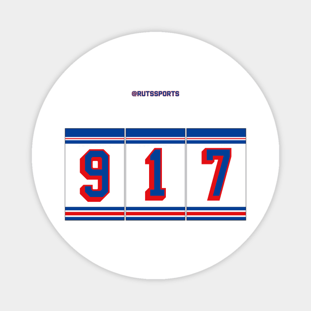Rep Your Area Code (NYR 917) Magnet by RUTSSports